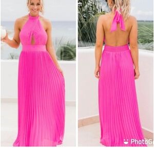 Pink Lily Halter Dress
